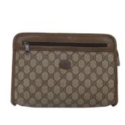 Pre-owned Canvas gucci-bags Gucci Vintage , Beige , Dames