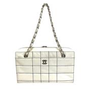 Pre-owned Leather chanel-bags Chanel Vintage , White , Dames