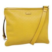 Pre-owned Leather gucci-bags Gucci Vintage , Yellow , Dames