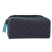 Pre-owned Canvas clutches Louis Vuitton Vintage , Blue , Dames