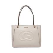 Elegante Cream Shopper Tas Guess , Beige , Dames