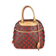 Pre-owned Leather handbags Louis Vuitton Vintage , Red , Dames