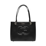 Zwarte Shopper Tas met Contrastdetails Guess , Black , Dames