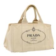 Pre-owned Canvas prada-bags Prada Vintage , Beige , Dames