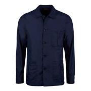 Nylon Overshirt Navy Lichtgewicht Stijlvol Stenströms , Blue , Heren