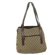 Pre-owned Canvas gucci-bags Gucci Vintage , Beige , Dames