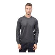 Grijze Merino Trui Fashion Fit Gran Sasso , Gray , Heren