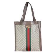 Pre-owned Leather gucci-bags Gucci Vintage , Beige , Dames