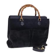 Pre-owned Suede gucci-bags Gucci Vintage , Blue , Dames