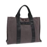 Pre-owned Leather handbags Hermès Vintage , Gray , Dames