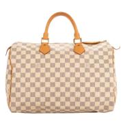 Pre-owned Coated canvas handbags Louis Vuitton Vintage , White , Dames