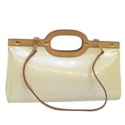 Pre-owned Leather louis-vuitton-bags Louis Vuitton Vintage , White , D...