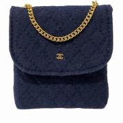 Pre-owned Cotton chanel-bags Chanel Vintage , Blue , Unisex