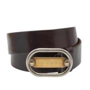 Pre-owned Leather belts Dolce & Gabbana Pre-owned , Brown , Heren