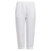 Stijlvolle witte linnen blend broek Marina Rinaldi , White , Dames