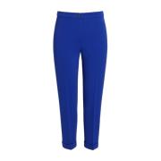 Blauwe elegante broek met elastische taille Marina Rinaldi , Blue , Da...