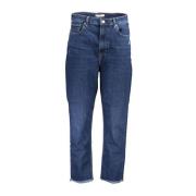 Fringed wortel gesneden jeans met versleten effect Tommy Hilfiger , Bl...