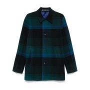 Groene Geruite Fleecejas Paul Smith , Green , Heren