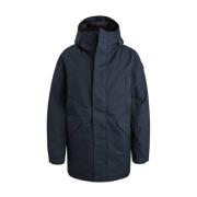 Melange Twill Parka Jas Vanguard , Blue , Heren