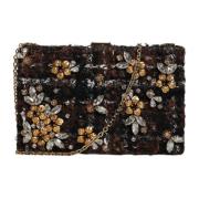 Bloemen Tweed Crossbody Clutch Tas Dolce & Gabbana , Multicolor , Dame...