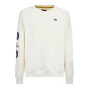 Katoenen sweatshirt met voorlogo La Martina , White , Heren