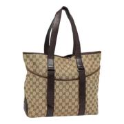 Pre-owned Canvas gucci-bags Gucci Vintage , Beige , Dames