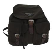 Pre-owned Nylon backpacks Prada Vintage , Brown , Dames