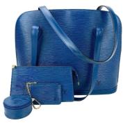 Pre-owned Leather totes Louis Vuitton Vintage , Blue , Dames