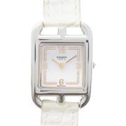 Pre-owned Leather watches Hermès Vintage , White , Dames