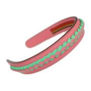 Pre-owned Leather hair-accessories Hermès Vintage , Pink , Dames