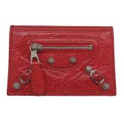 Pre-owned Leather wallets Balenciaga Vintage , Red , Dames