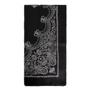 Paisley Jacquard Bandana in Zwart Destin , Black , Unisex