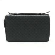 Pre-owned Leather wallets Gucci Vintage , Black , Dames