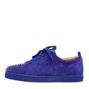 Pre-owned Suede sneakers Christian Louboutin Pre-owned , Blue , Heren