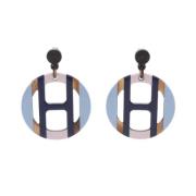 Pre-owned Fabric earrings Hermès Vintage , Multicolor , Dames