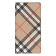 Geruite motief leren portemonnee met kaartsleuven Burberry , Beige , H...