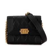 Pre-owned Leather crossbody-bags Chanel Vintage , Black , Dames