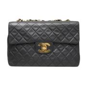 Pre-owned Leather chanel-bags Chanel Vintage , Black , Dames