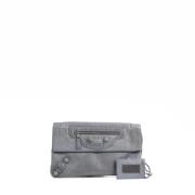 Pre-owned Leather balenciaga-bags Balenciaga Vintage , Gray , Dames