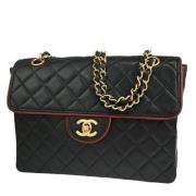 Pre-owned Leather chanel-bags Chanel Vintage , Black , Dames