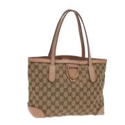 Pre-owned Canvas shoulder-bags Gucci Vintage , Beige , Dames