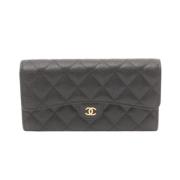 Pre-owned Fabric wallets Chanel Vintage , Black , Dames