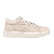 Minimalistische Leren Hoge Sneakers Doucal's , Beige , Heren