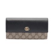 Pre-owned Leather wallets Gucci Vintage , Black , Dames