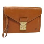 Pre-owned Leather clutches Louis Vuitton Vintage , Brown , Dames