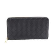 Pre-owned Leather wallets Bottega Veneta Vintage , Black , Dames