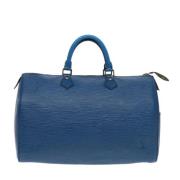 Pre-owned Leather louis-vuitton-bags Louis Vuitton Vintage , Blue , Da...