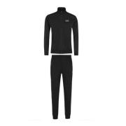 Zwart en wit technisch stoffen trainingspak Emporio Armani EA7 , Black...