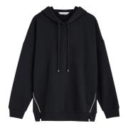 Donkerblauw Logo Hoodie Sweater Max Mara , Black , Dames