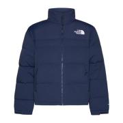 Navy Blauwe Gewatteerde Donsjas The North Face , Blue , Heren